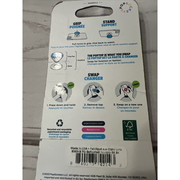 PopSockets Popgrip Zodiac Scorpio Phone Grip & Stand Astrology Swap Top-New - Picture 3 of 3
